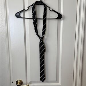 Aldo Black and Silver Striped Tie